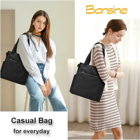 Tote Bags for Women Canvas Top Handle Bag Lightweight - Picture 2 of 6